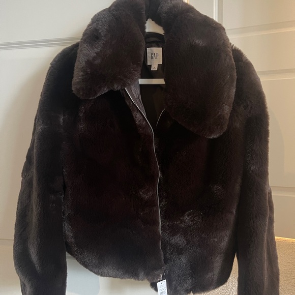 100% Recycled Relaxed Faux-Fur Jacket M - Picture 2 of 6